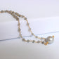 Labradorite & Freshwater Pearl Necklace: 32" / Silver / Float