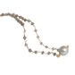 Labradorite & Freshwater Pearl Necklace: 16" / Silver / Float