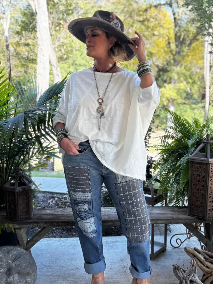 JG Be Free Top White