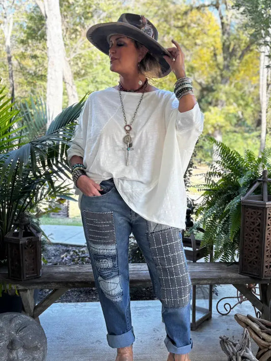 JG Be Free Top White