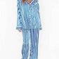 Christmas Striped Print Pajama Set