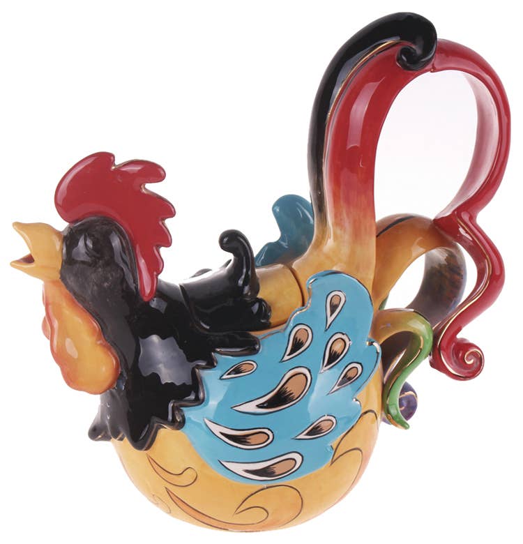 Funky Rooster Teapot