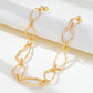 Artisanal Hammered Organic Link Necklace GOLD