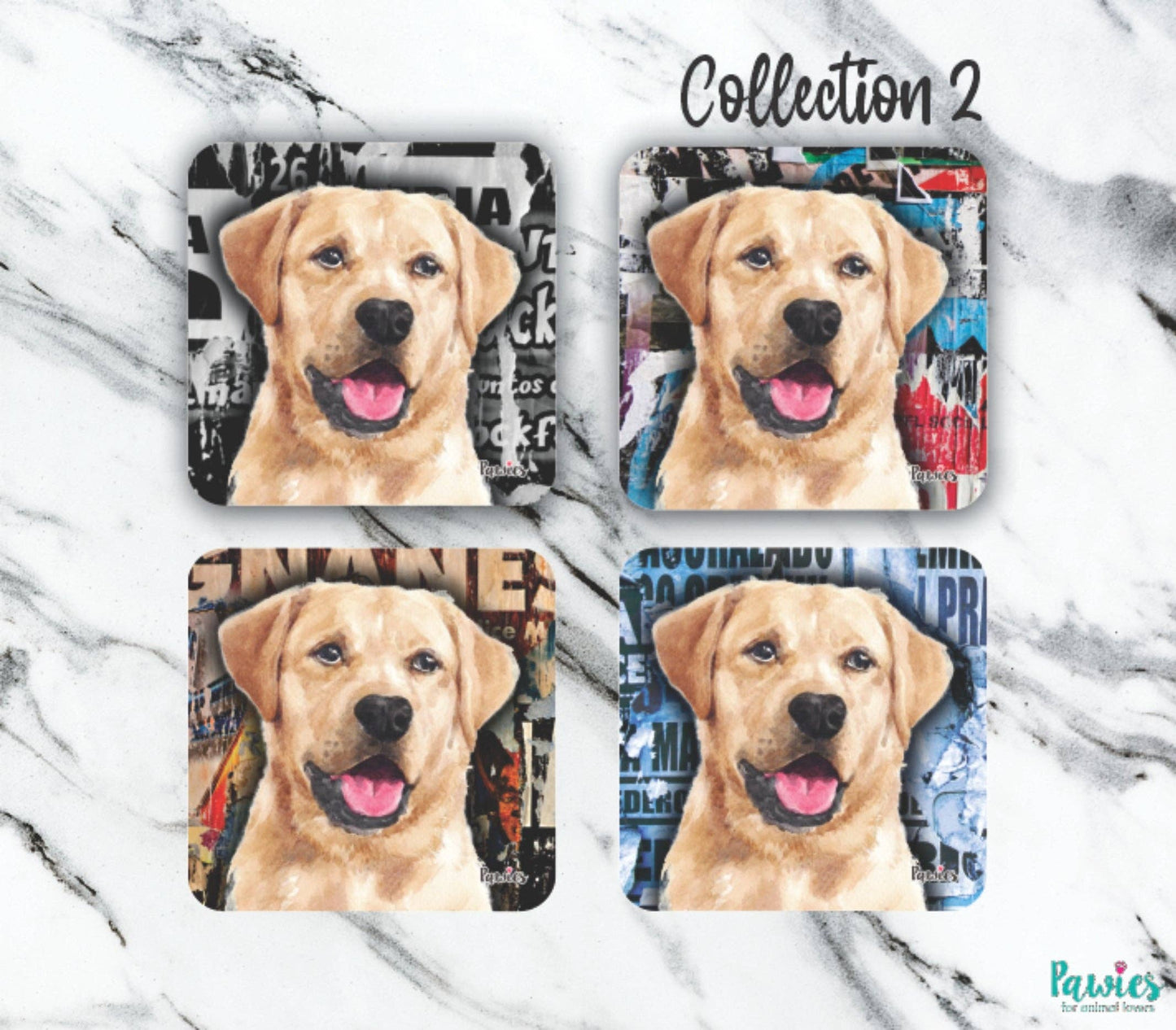 Labrador Yellow Set of 4 Coasters