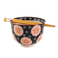 Sakura Cherry Design 18oz 5.25"D Bowl With Chopsticks Set