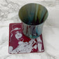 Slash  Handmade Fused Glass Bar Coaster