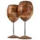 Dark Acacia Wooden Wine Glasses