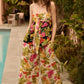 Floral-Print Wide-Leg Drawstring Pants