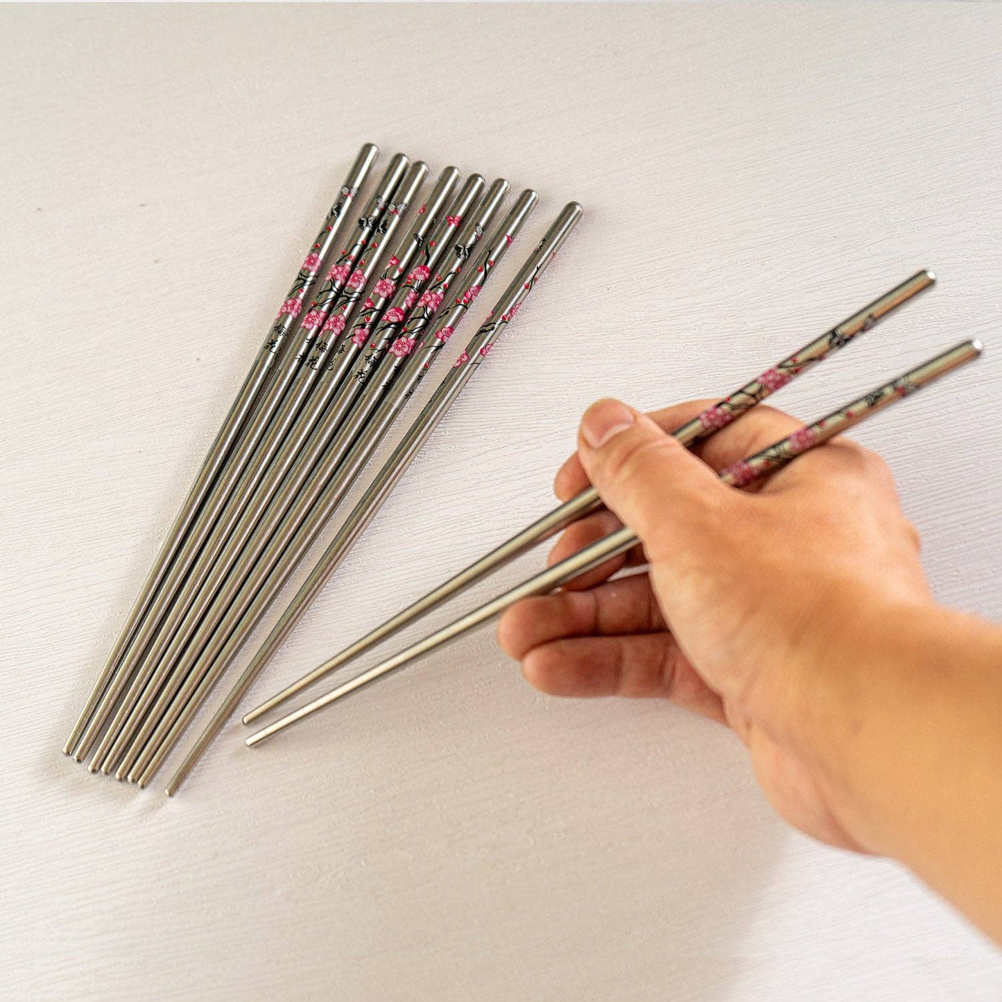 5 Piece Cherry Blossoms Chopsticks Set