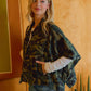 PREORDER WOMEN OVERSIZED CAPE SLEEVE DENIM TRUCKER JACKET: CAMOUFLAGE