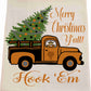 UT Christmas Truck Tea Towel