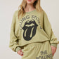 Rolling Stones Graphic Print Joggers: OLIVE / S