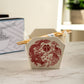 Phoenix Takeout Box Ceramic Serving Bowl with Chopsticks (16 oz)