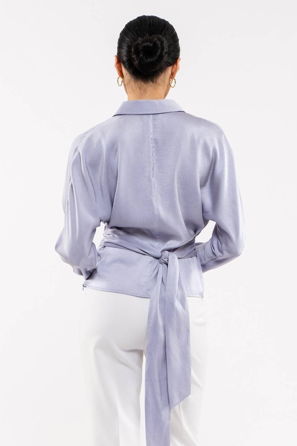 TWISTED WAIST  TOP: ICE BLUE