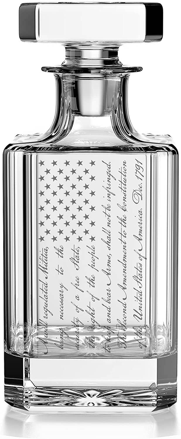 2nd Amendment Decanter Whiskey Glass Gift Set
