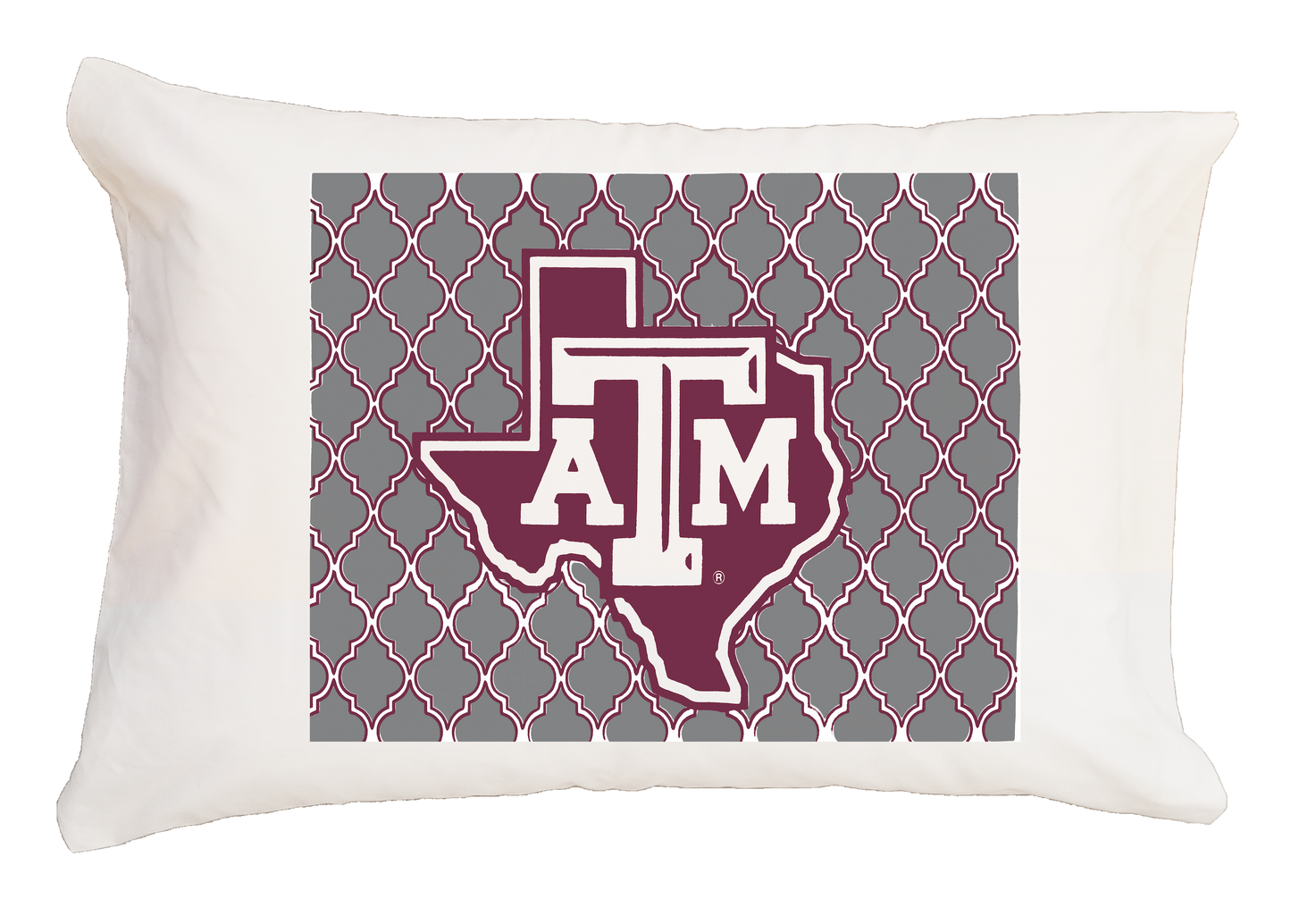 Texas A&M Quatrefoil Standard Pillowcase