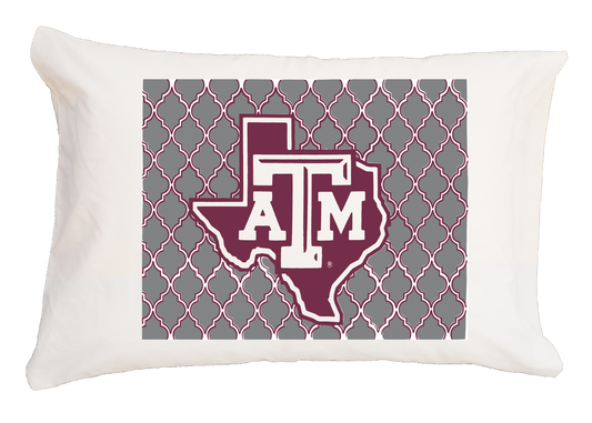 Texas A&M Quatrefoil Standard Pillowcase