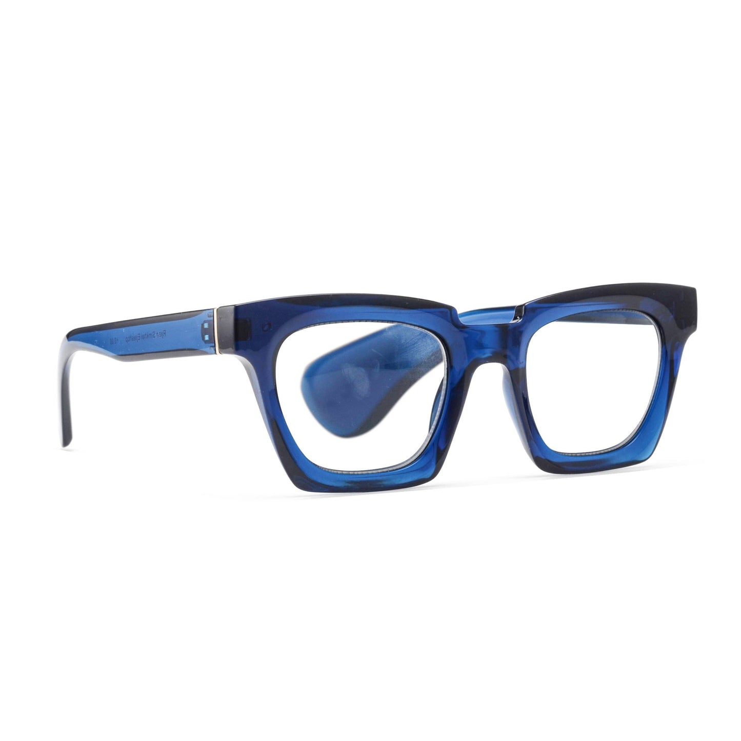 DREW | TRANSPARENT NAVY BLUE | Progressive Blue Light