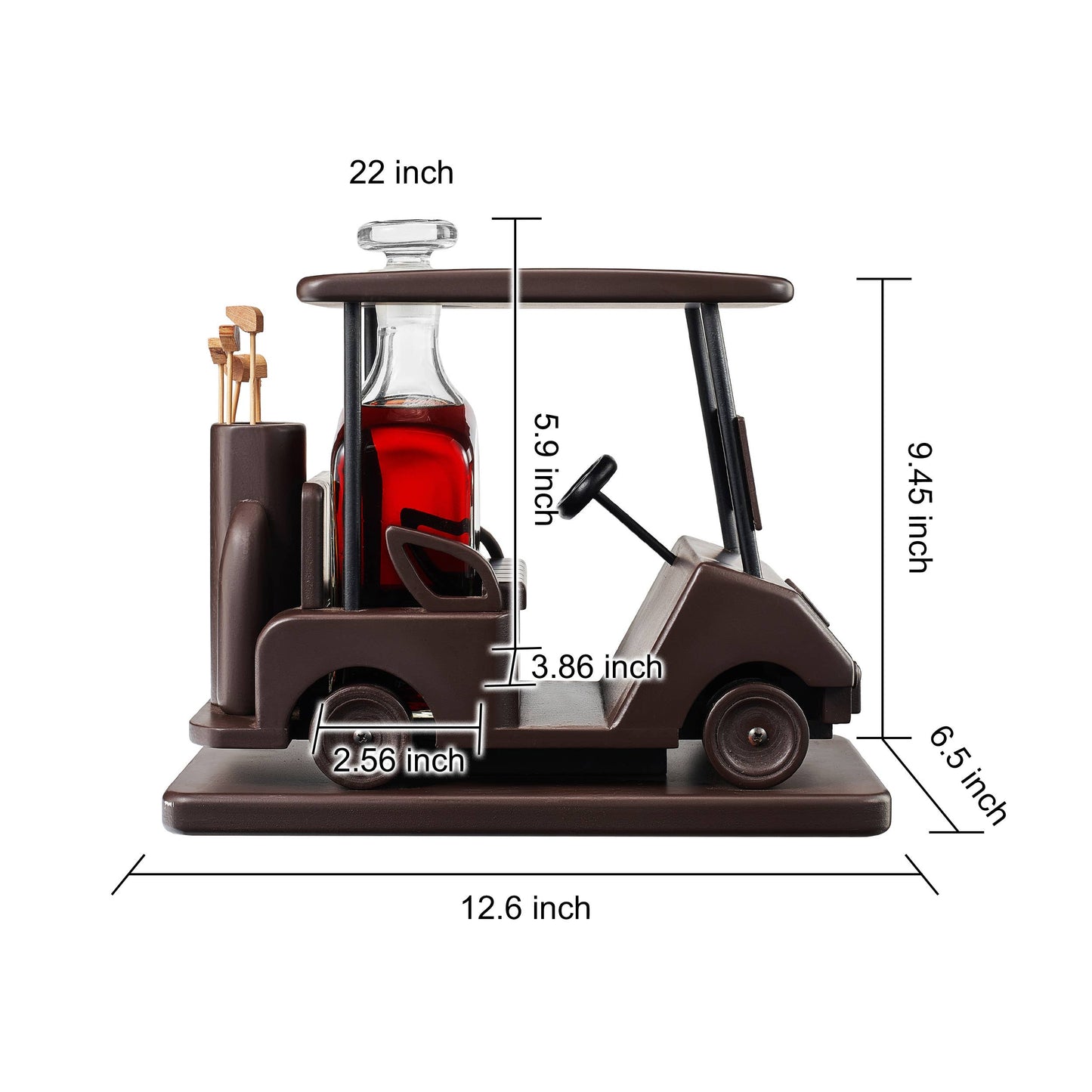 Golf Decanter Whiskey Decanter - Brown