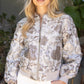 Floral Metallic Jacquard Bomber
