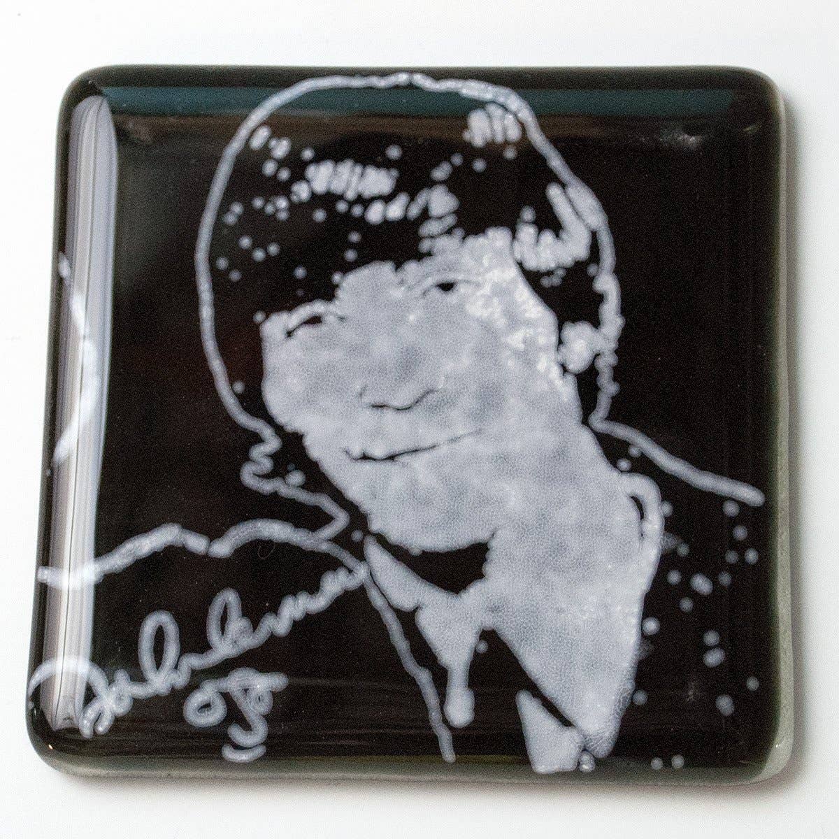 John  Handmade Fused Glass Bar Coaster