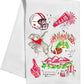Crimson Elephant Football Icons Kitchen Towel