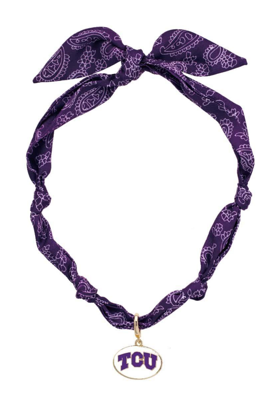 TCU Horned Frogs Logo Bandana Scarf Necklace