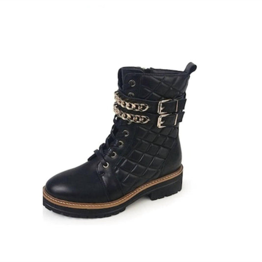 Vintage Havana Double Chain Combat Boot