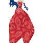 SMU Mustangs Logo Bandana Bag Charm