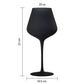 Matte Black Crystal Wine Glass - Set of 2