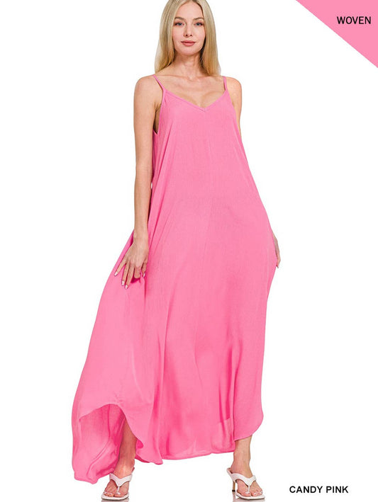 Cami Maxi Dress W/ Side Pockets