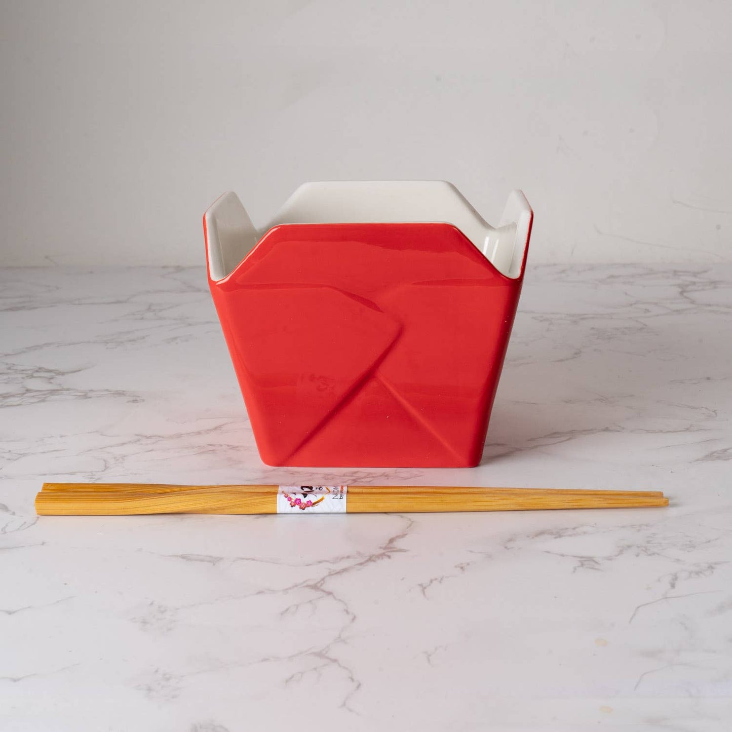16oz 5"W x 4"H Takeout Box Serving Bowl With Chopsticks Dragon