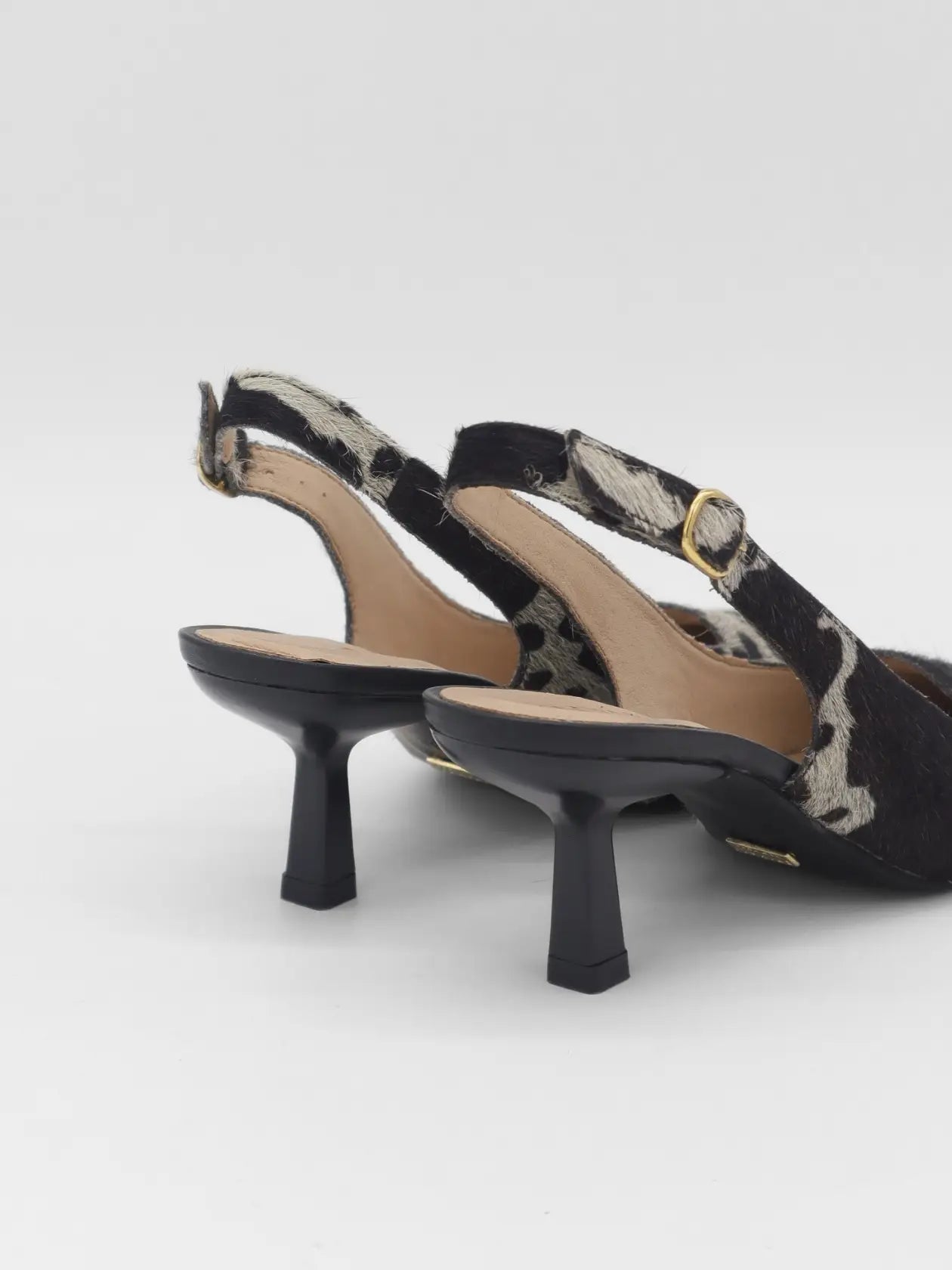 Stivali Flatirion Black Cow Print