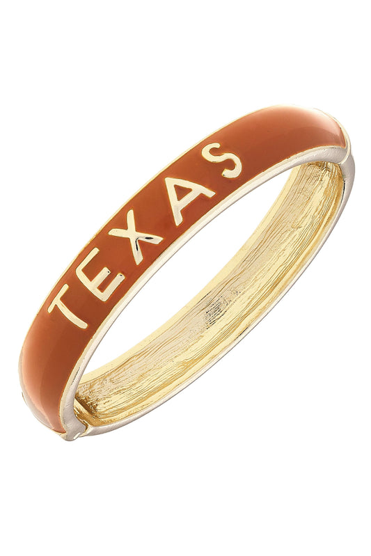 Texas Longhorns Enamel Hinge Bangle