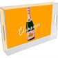 Champagne Please Rose Lucite Tray: