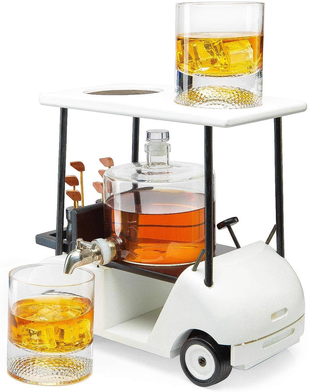 Golf Cart Whiskey Decanter & Ball Glasses