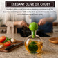 Olive Oil Dispenser Bottle 10oz Glass Cruet with Glass Olive