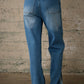 Side Stripe Straight Leg Jeans: MEDIUM WASH