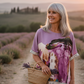 Relaxed fit Lavender Top- Polyester-O/S