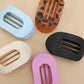 Tortise Flat Oval Hair Claw Clips