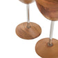 Dark Acacia Wooden Wine Glasses