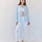 Bella Dahl Button Down Shirt Blue Ditsy