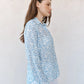 Bella Dahl Button Down Shirt Blue Ditsy