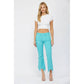 HIGH RISE CROP FLARE: LIGHT BLUE