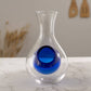 Blue Glass Sake Decanter Bottle with Ice Pocket (12 oz)