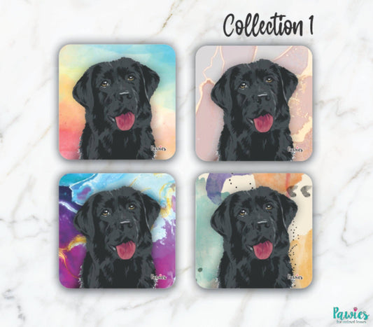 Labrador Black Set of 4 Coasters