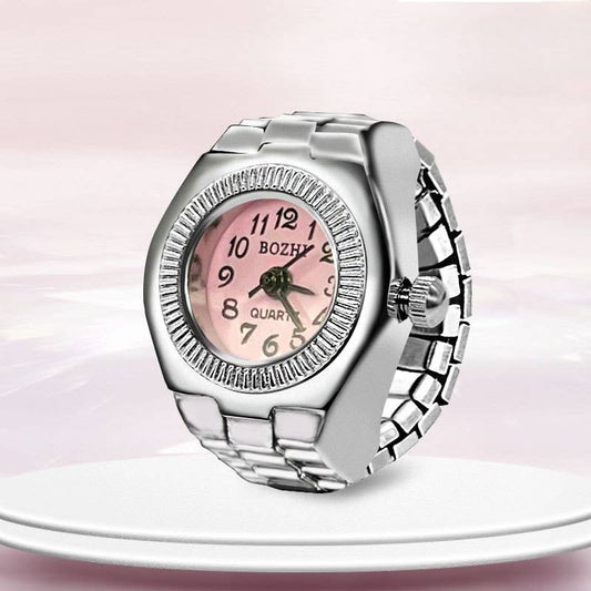 Ring  Watch  CIRCLE SILVER PINK