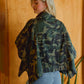 PREORDER WOMEN OVERSIZED CAPE SLEEVE DENIM TRUCKER JACKET: CAMOUFLAGE