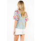 Floral Print Embroidered Top