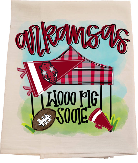 Arkansas Tailgate Tent Tea Towel